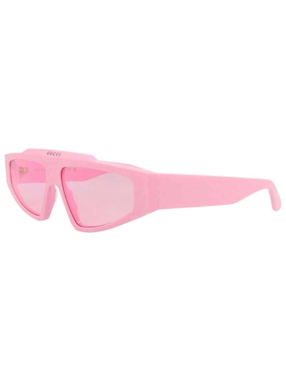 New Gucci Women's Sunglasses Square Rectangle Recycled Acetate Frame Mens Pink
